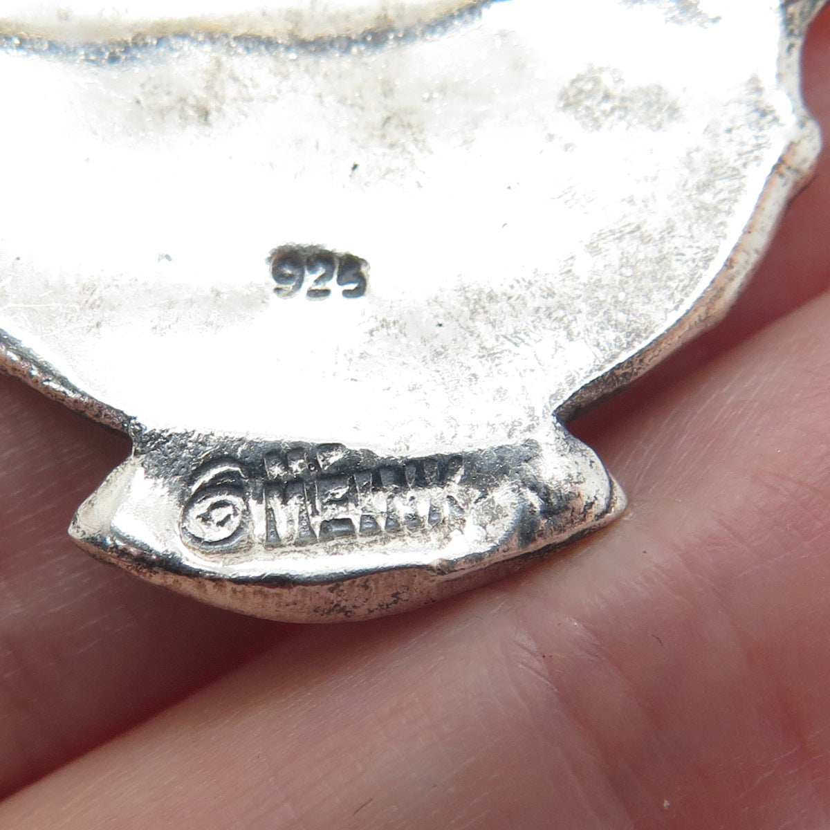 MARY ENGELBREIT 925 Sterling Silver Vintage Teapot Oxidized Pin Brooch