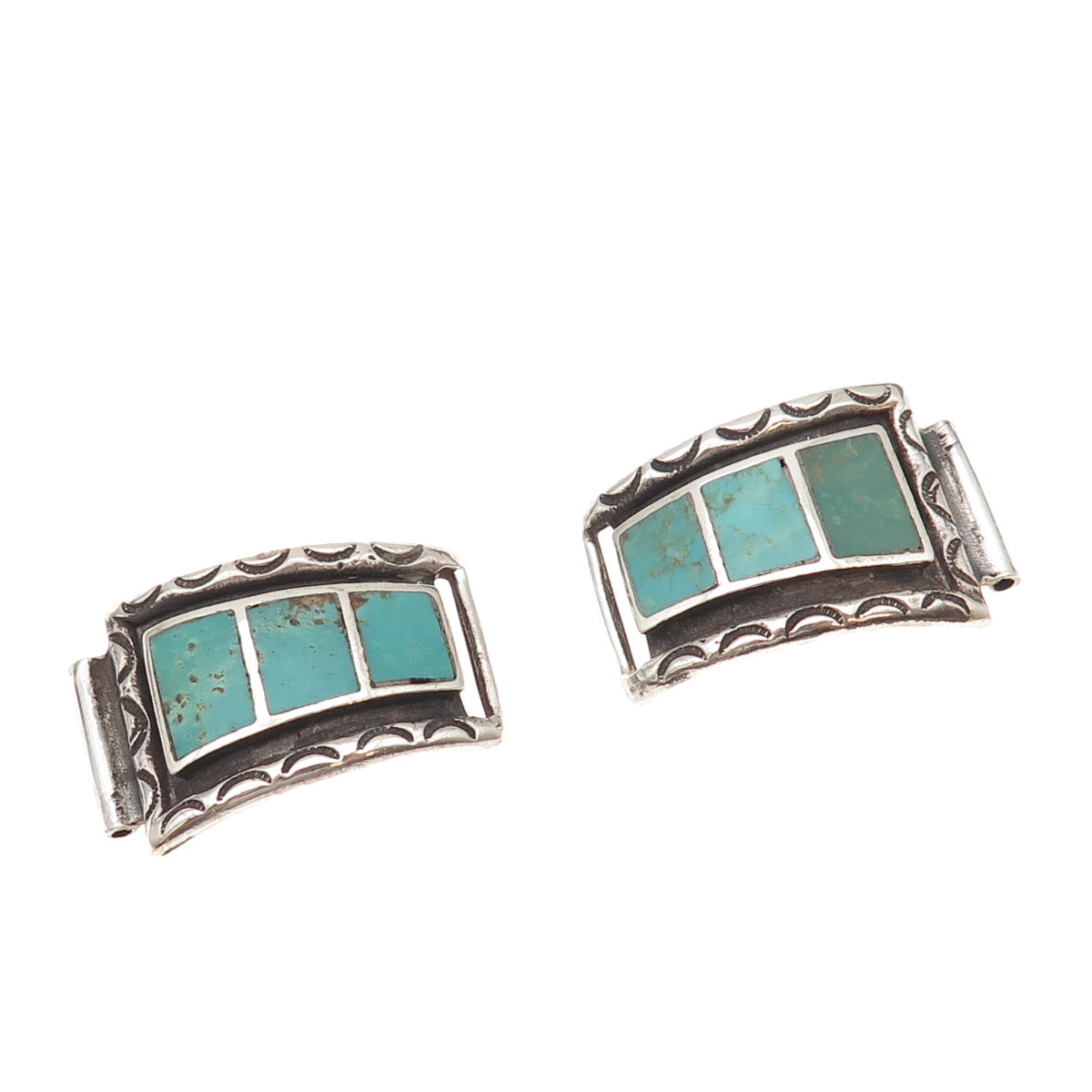 Old Pawn 925 Sterling Silver Vintage Southwestern Turquoise Watch Band Bracelet