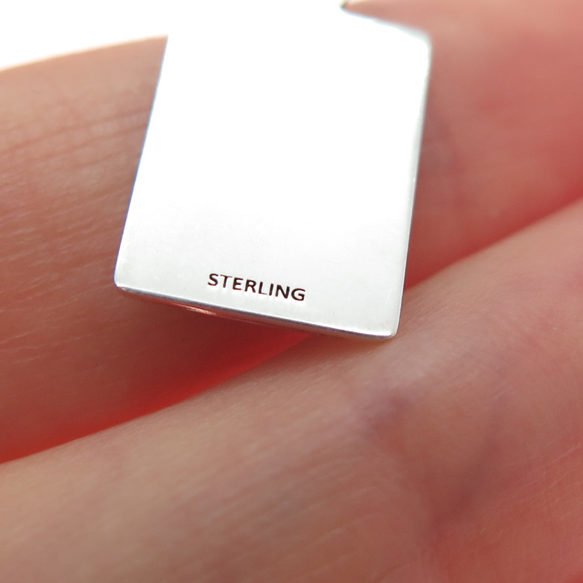 925 Sterling Silver Red Enamel I'm Not A Cheap Minimalist Charm Pendant