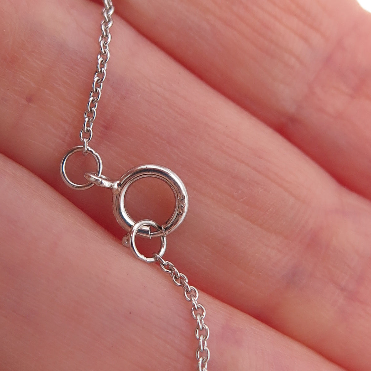 925 Sterling Silver Round-Cut C Z Cable Chain Necklace 18"