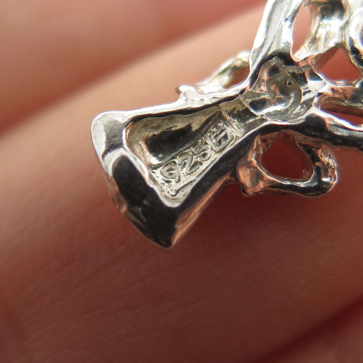 WALDECK 925 Sterling Silver Vintage Bow Bell Minimalist Charm Pendant