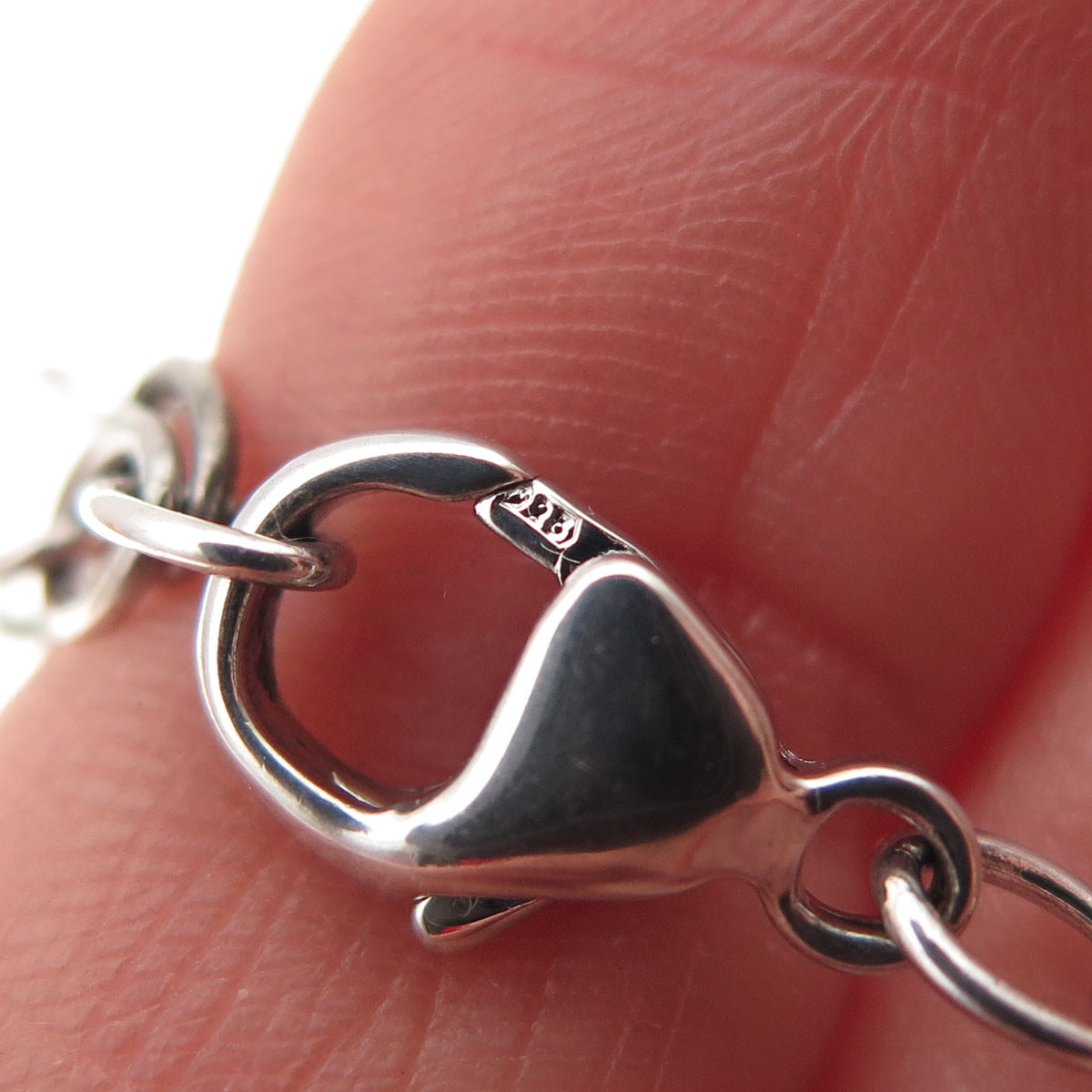 Hagit Gorali Sterling Silver Vintage Real Pearl By The Yard Chain Necklace 32"