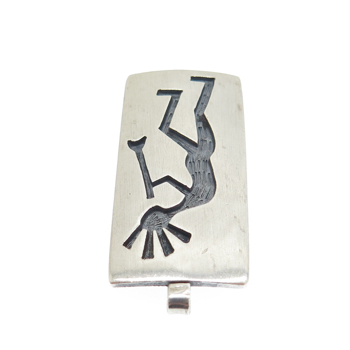 MARVIN C. LOMAHAFTEWA Old Pawn Sterling Silver Vintage Kokopelli Tribal Pendant