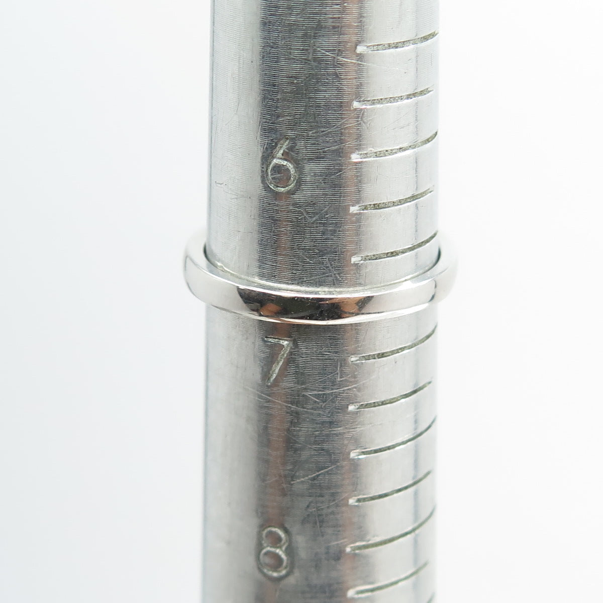 925 Sterling Silver Baguette-Cut Red C Z Ring Size 6.75