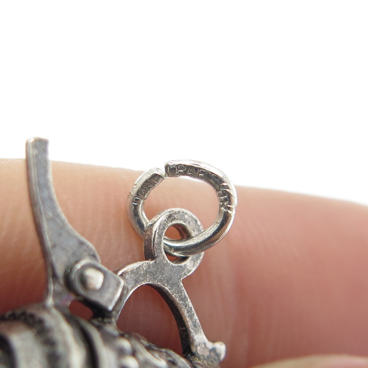 DANECRAFT 925 Sterling Silver Antique Beer Stein Oxidized Locket Pendant