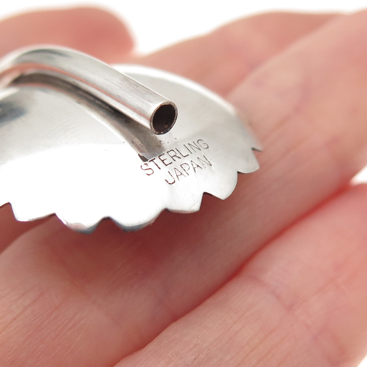 925 Sterling Silver Antique Japan Buddha Charm Bamboo Iced Tea Straw Spoon