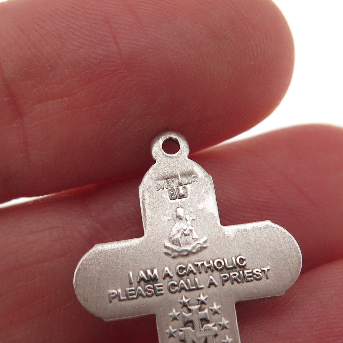 Bliss 925 Sterling Silver Vintage 4-Way Cross Catholic Oxidized Charm Pendant