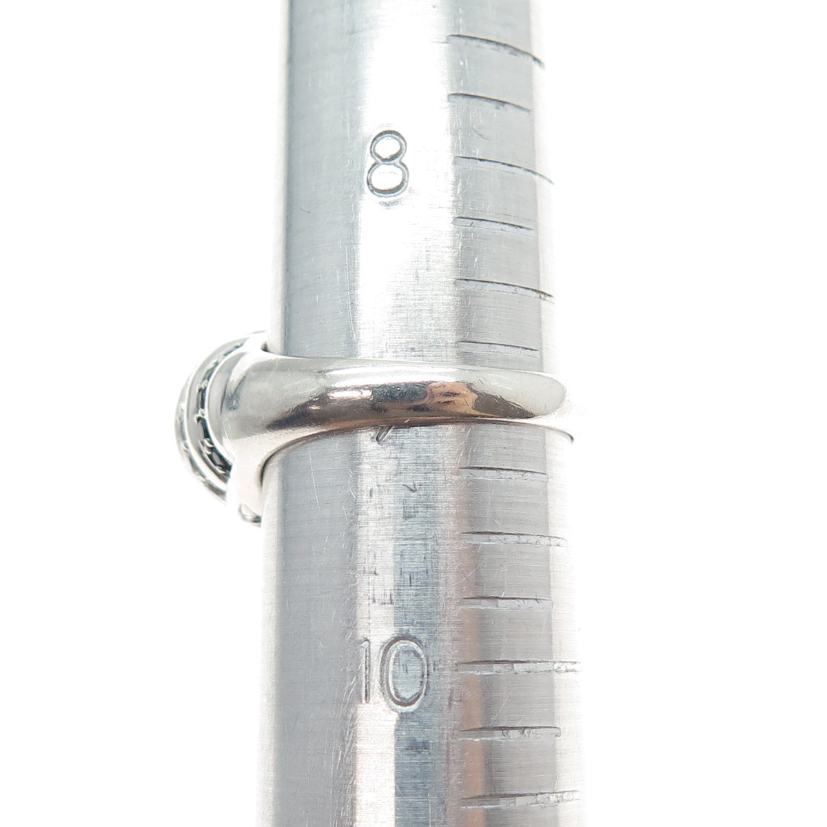 925 Sterling Silver Real Labradorite Black Spinel & White Topaz Ring Size 9