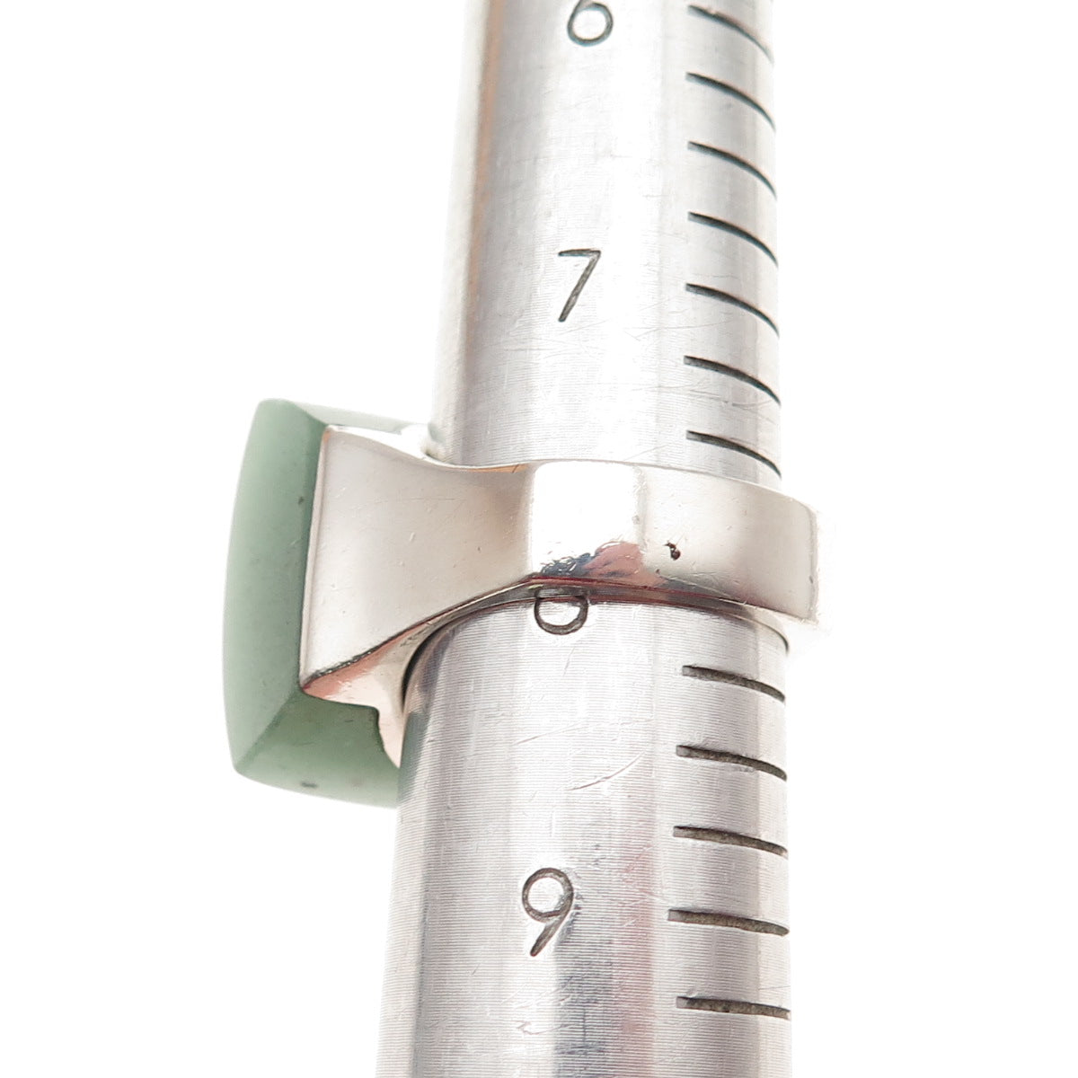 CHATEAU D'ARGENT Sterling Silver Vintage Real Aventurine Statement Ring Size 9