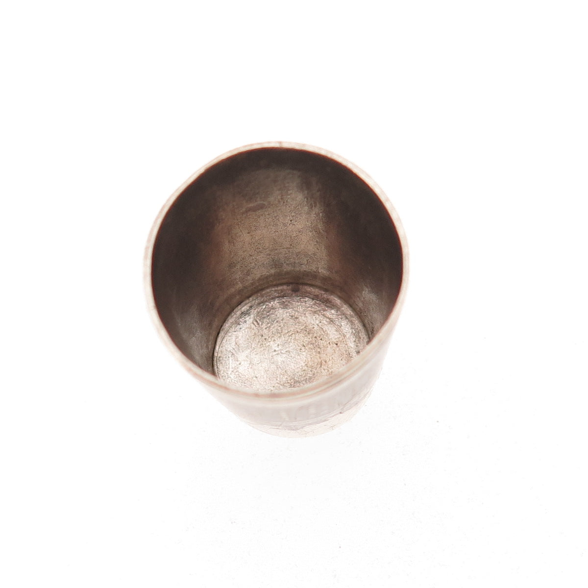 925 Sterling Silver Antique Art Deco Niello Oxidized Sewing Thimble