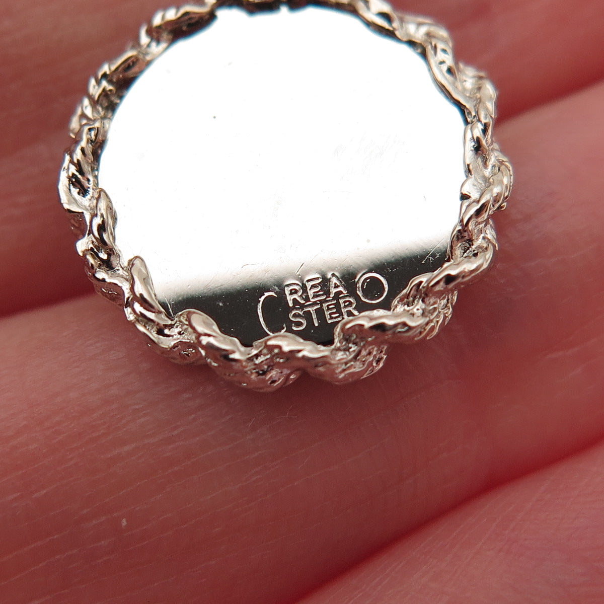 CREA 925 Sterling Silver Vintage Bermuda Palm Tree Mini Charm Pendant