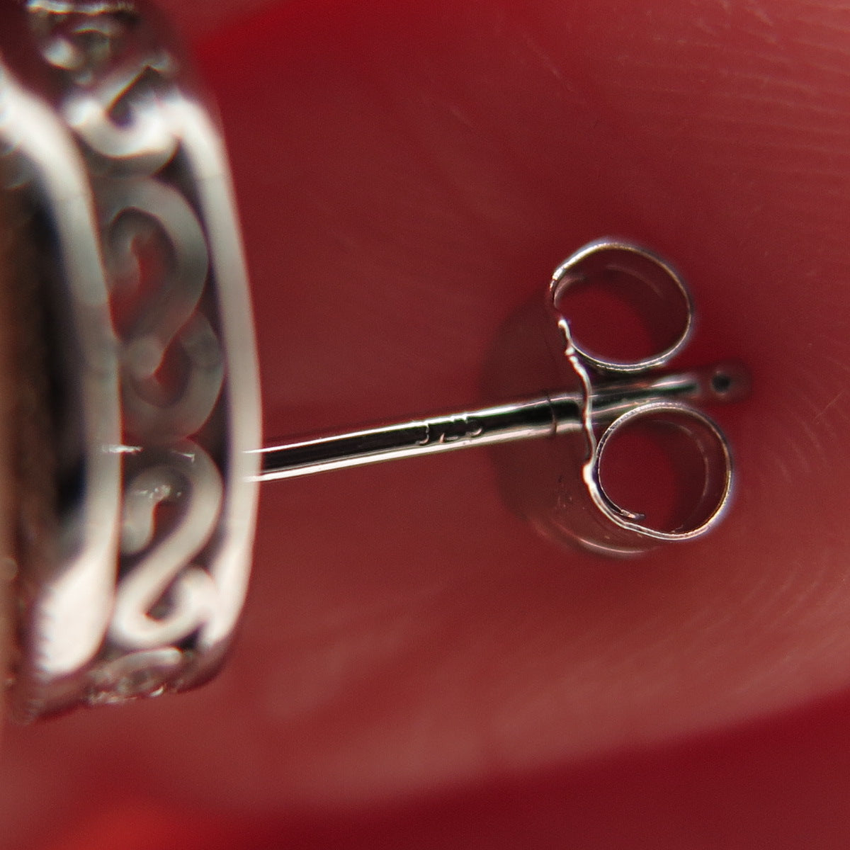 925 Sterling Silver Round-Cut C Z Swirl Stud Earrings