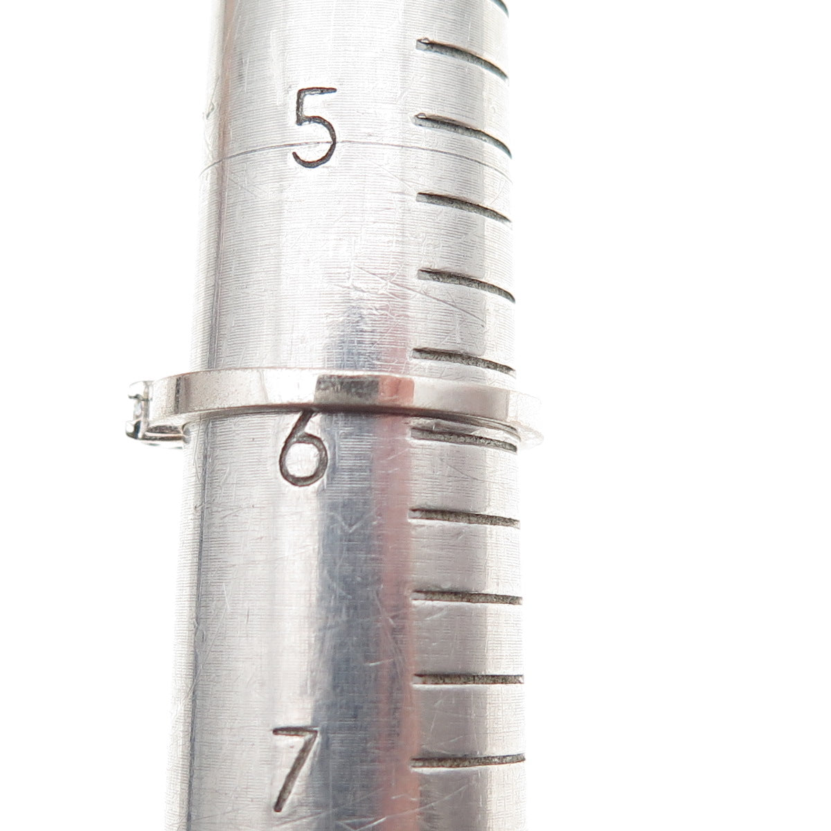 925 Sterling Silver Round-Cut C Z Half Eternity Band Ring Size 6