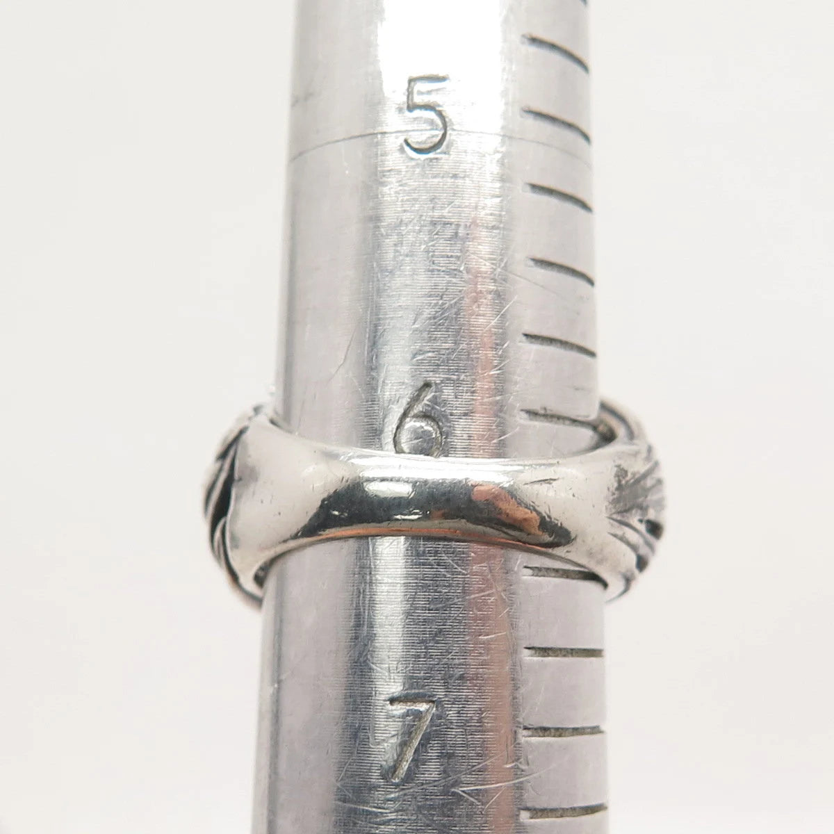 925 Sterling Silver Vintage Modernist Ring Size 6.5