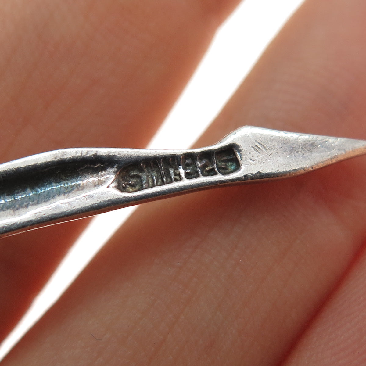 925 Sterling Silver Vintage Mexico Gymnastic Modernist Pin Brooch