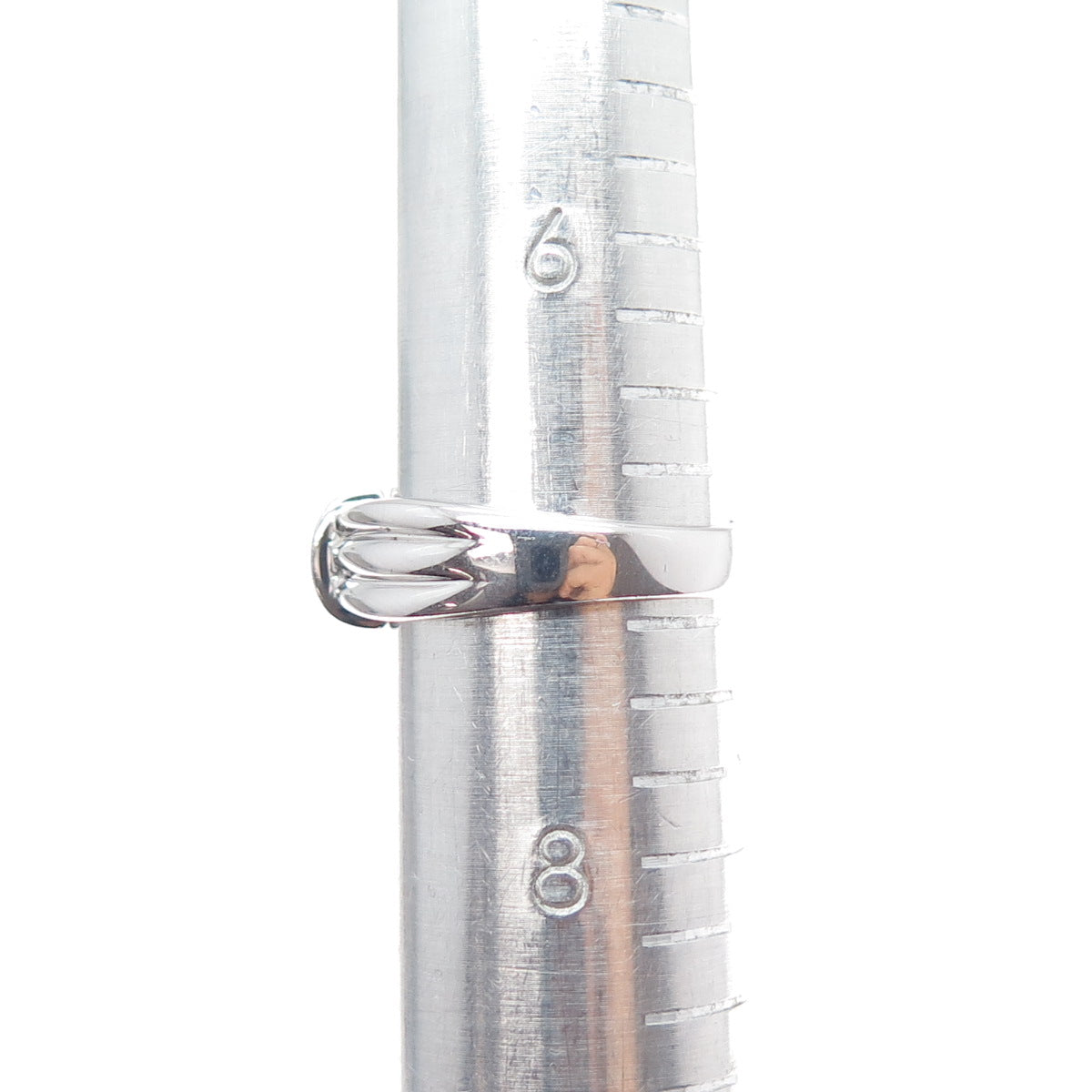 925 Sterling Silver Princess & Round-Cut C Z Ring Size 7.25