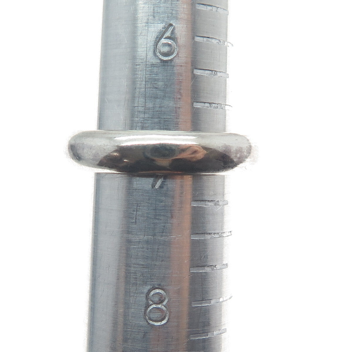 925 Sterling Silver Vintage Real Hematite Modernist Oxidized Ring Size 7