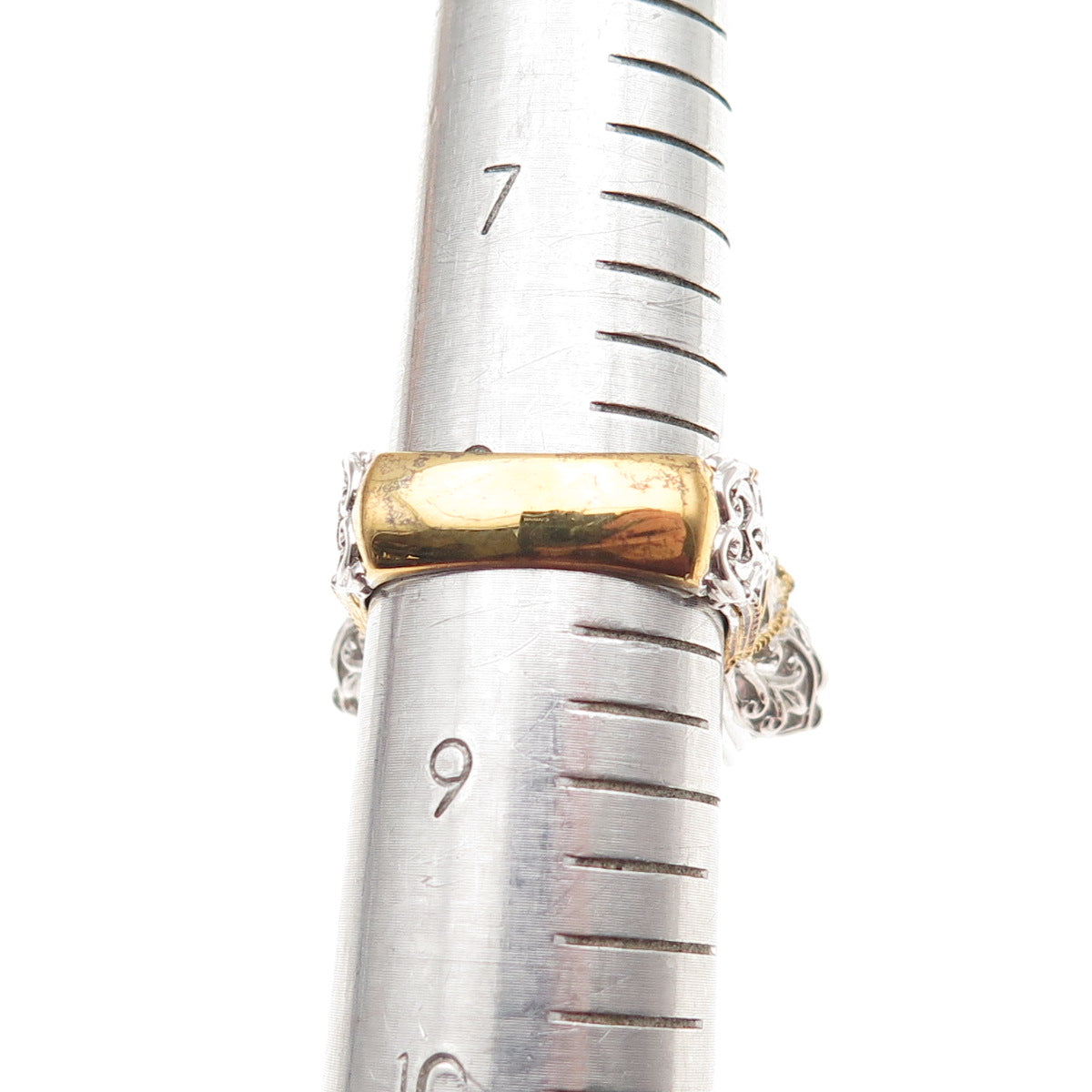 MICHAEL VALITUTTI Gems En Vogue Sterling 2-Tone Quartz & Sapphire Ring Size 8.25