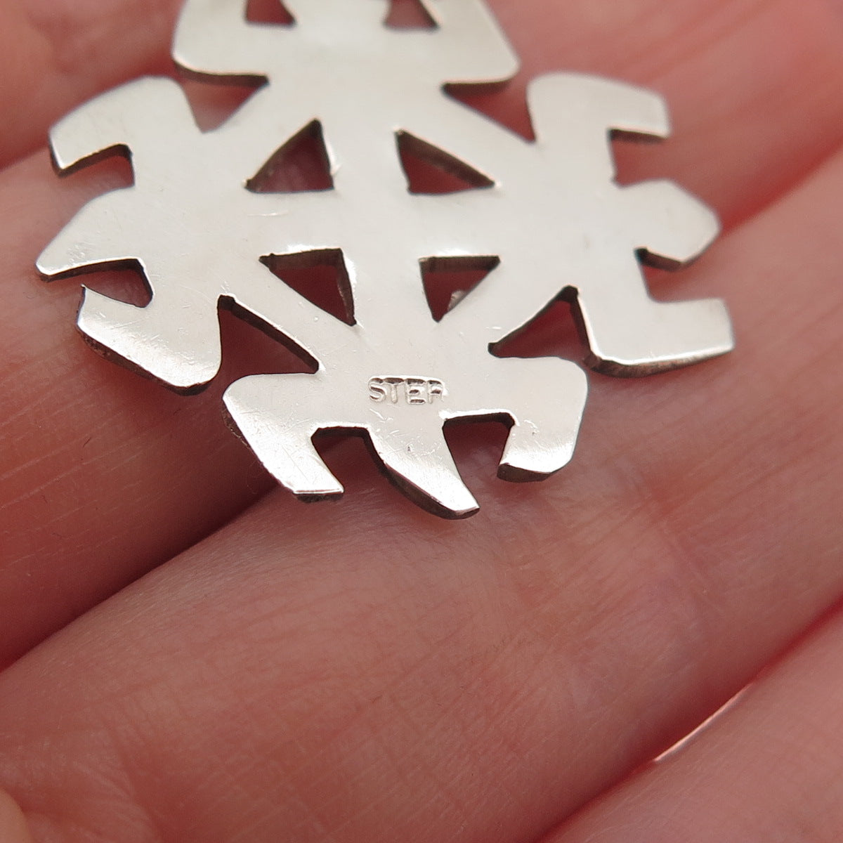 925 Sterling Silver Vintage Jerusalem Cross Oxidized Charm Pendant