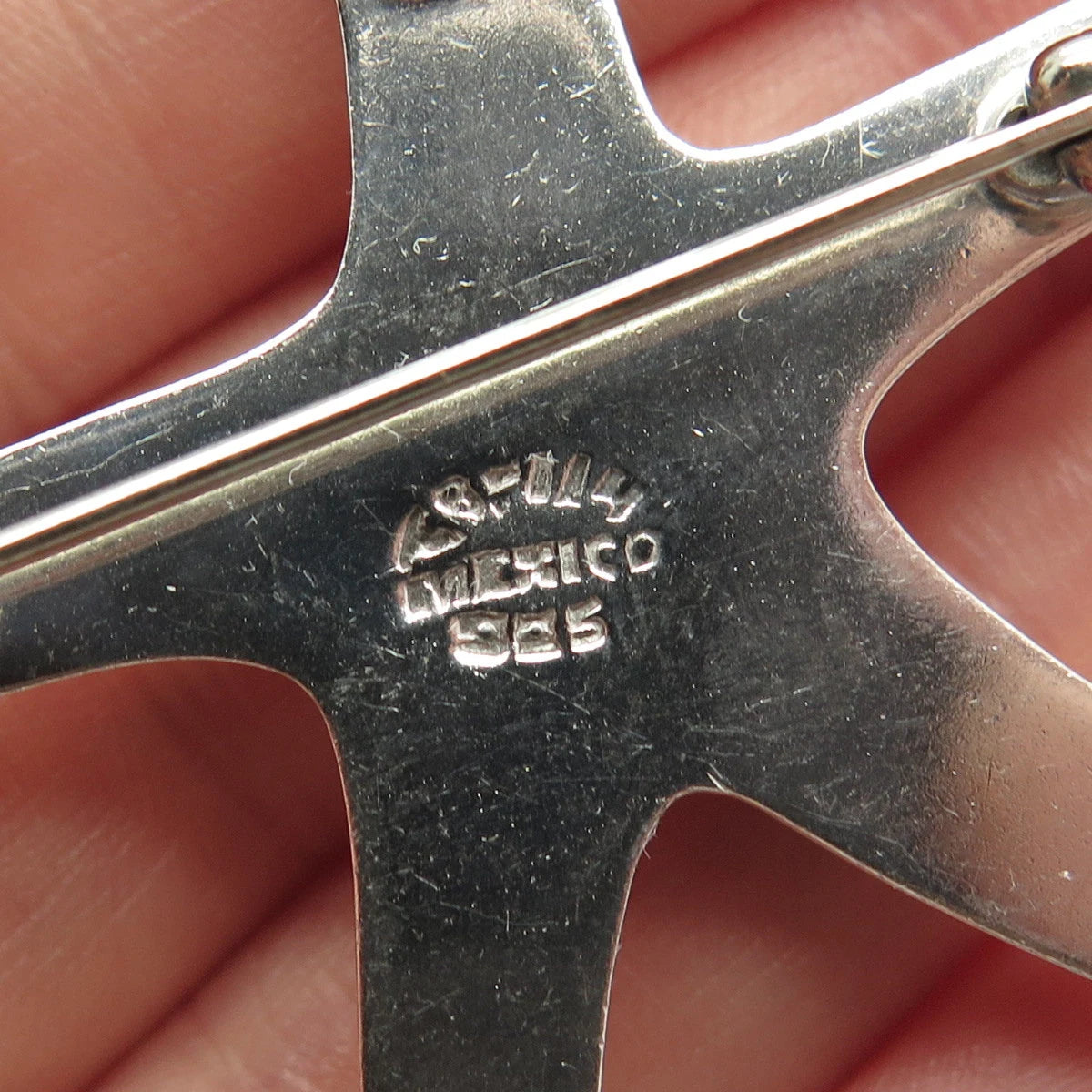 925 Sterling Silver Vintage Mexico Starfish Pin Brooch