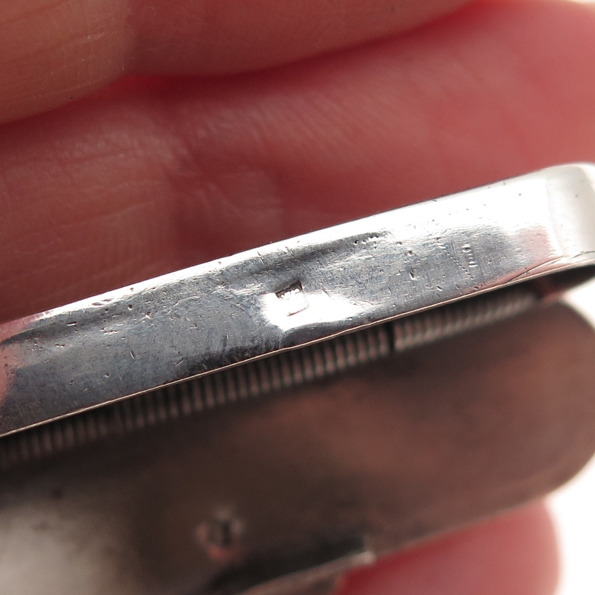 800 Silver Vintage Egyptian Pharaoh Cartouche Oxidized Locket Charm Pendant
