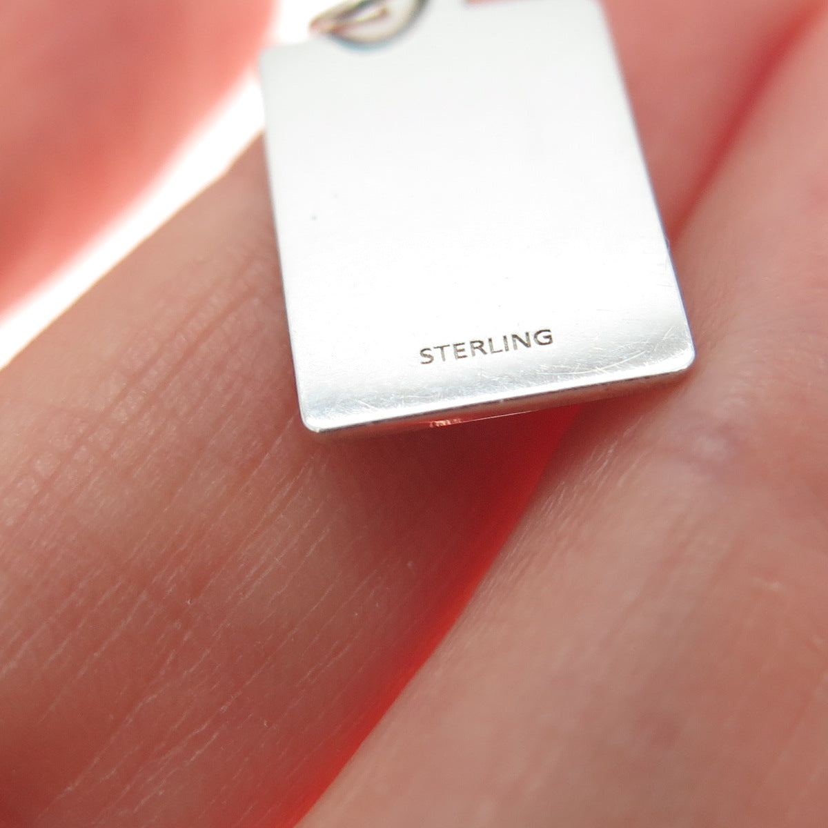 925 Sterling Red Enamel Because You Are Pretty Awesome Minimalist Charm Pendant