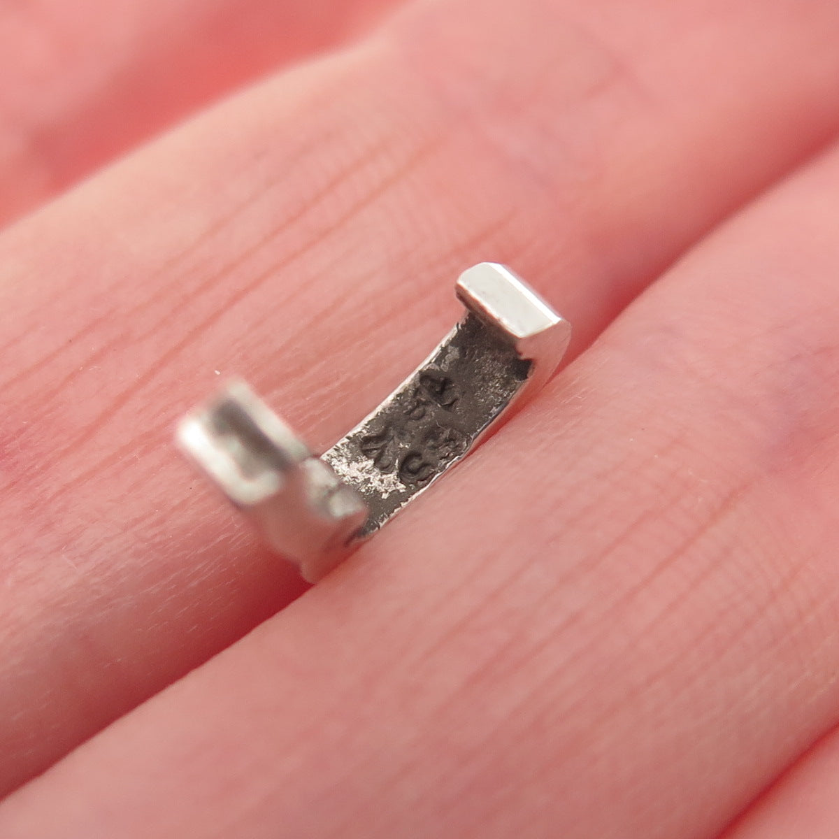 925 Sterling Silver 18K Gold Vintage Lock Clasp Bail for Charm Pendant