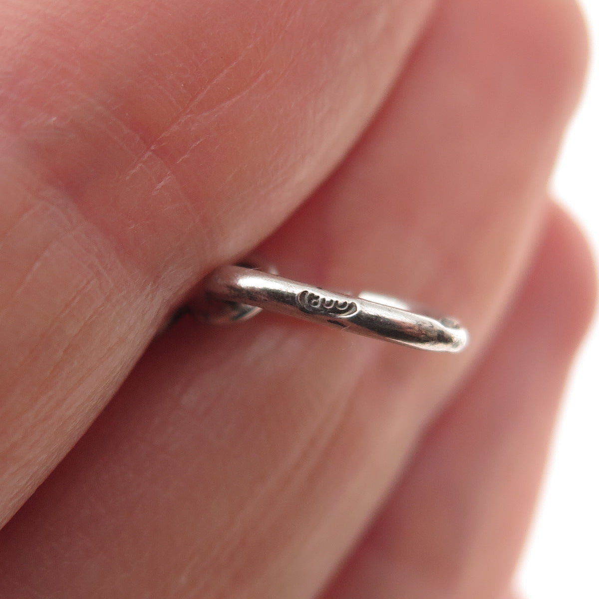 800 Silver Vintage Enamel Dog Mini Charm Pendant