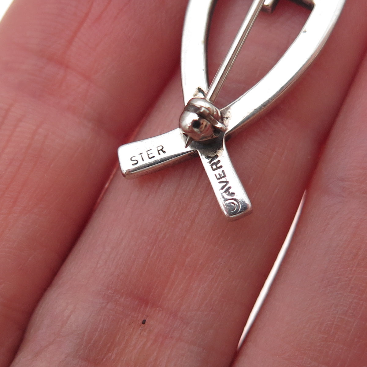 James Avery 925 Sterling Silver Vintage Cross Ichthus Pin Brooch