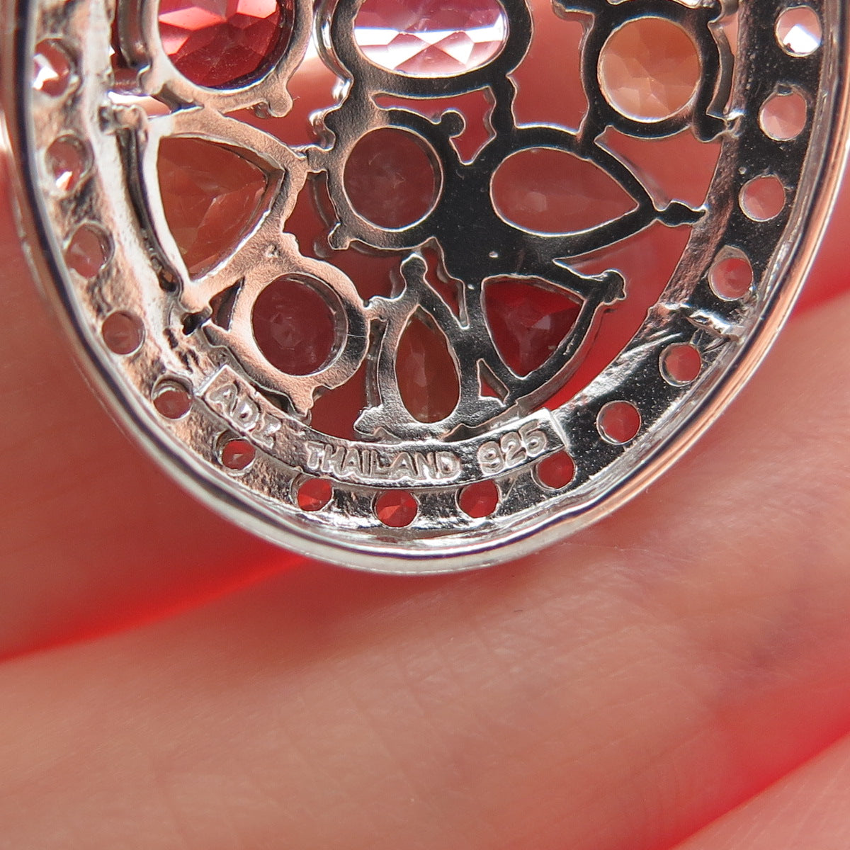 925 Sterling Real Amethyst Blue White Topaz Citrine Peridot Garnet Slide Pendant