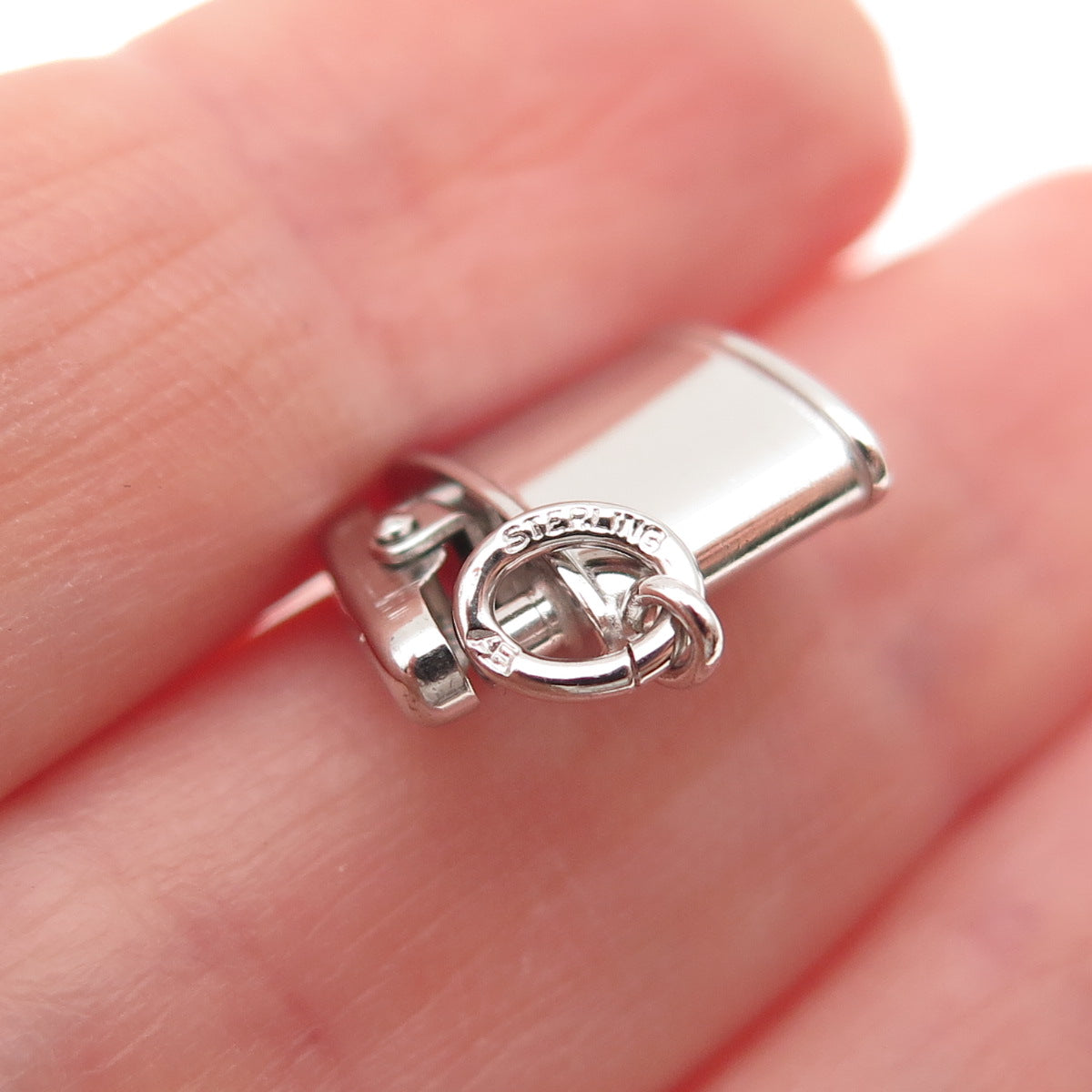 Art's Elegance 925 Sterling Silver Antique Art Deco Lighter 3D Charm Pendant