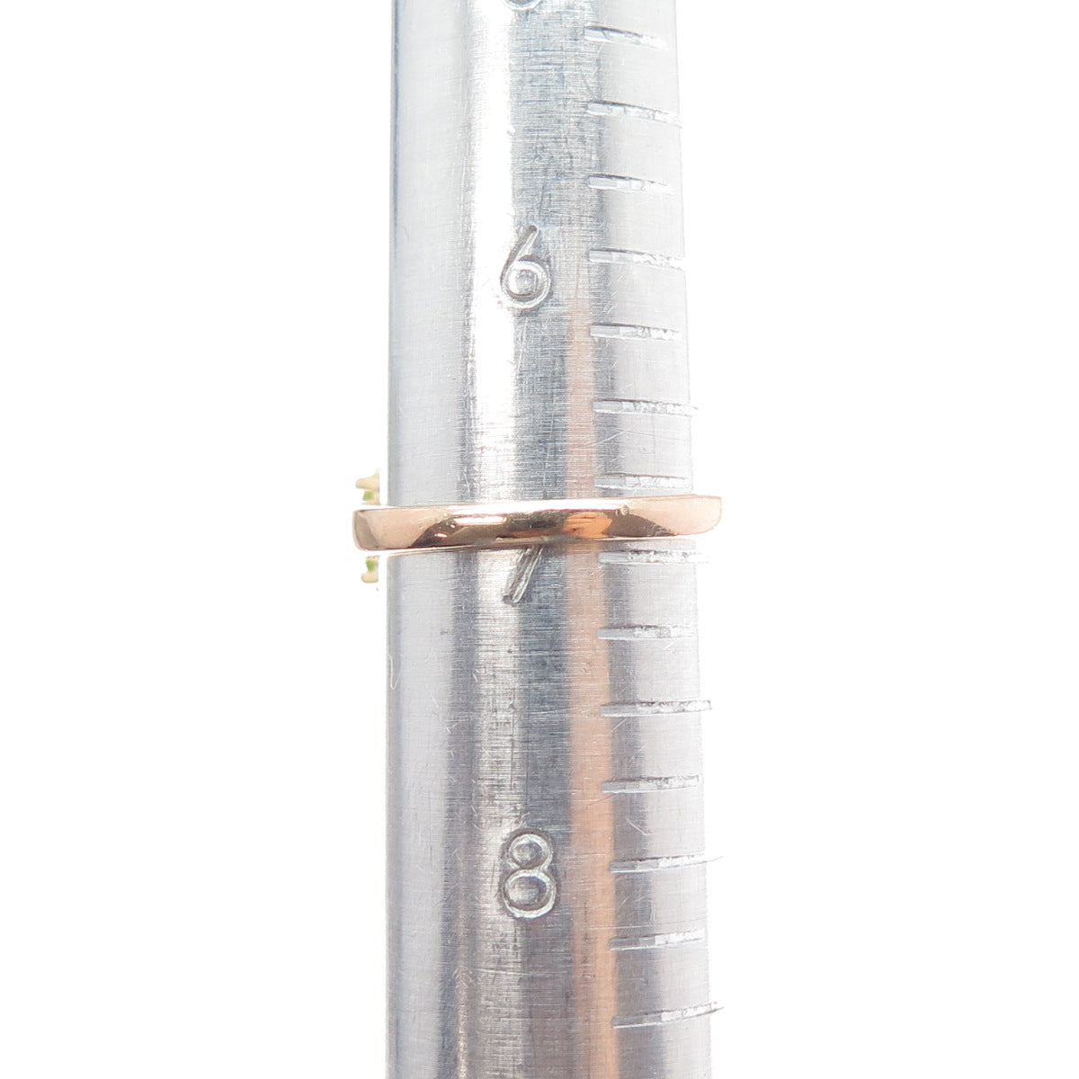 ROSS SIMONS 925 Sterling Silver Gold Plated Real Diamond & Peridot Ring Size 7