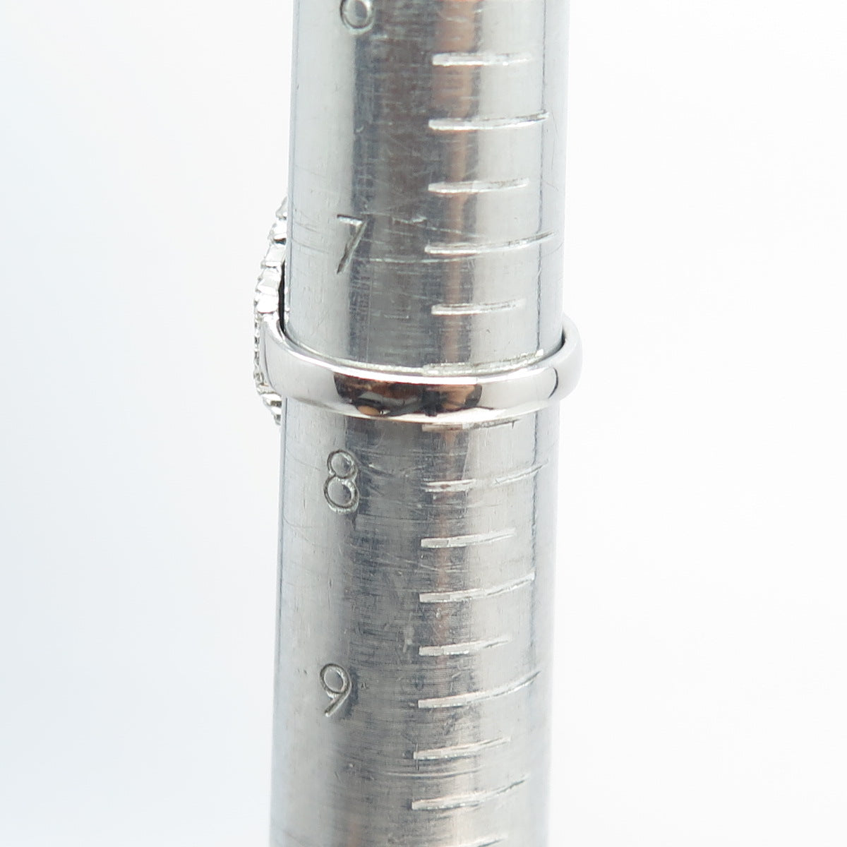 925 Sterling Silver Pave C Z Wings Ring Size 7.75