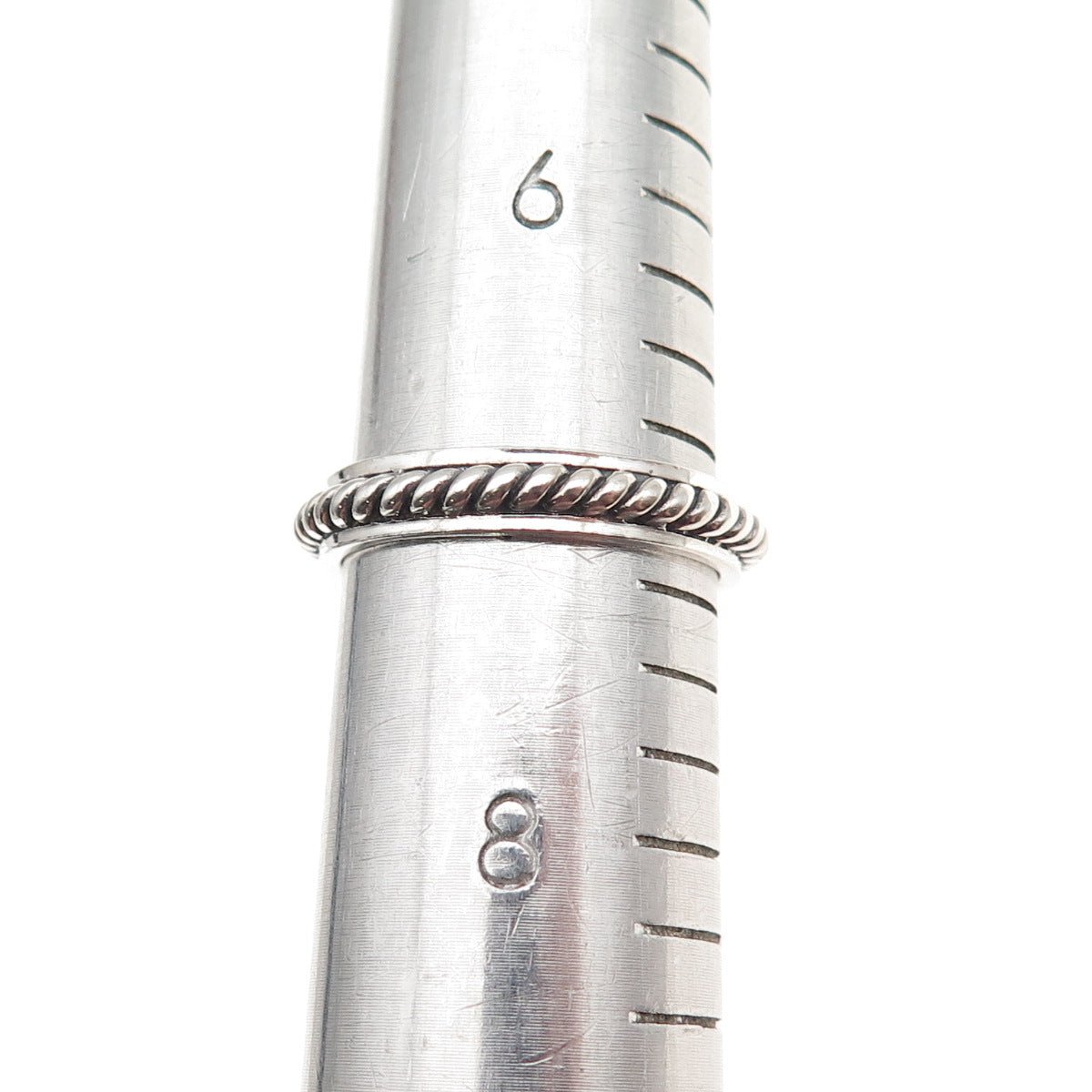 Chapal Zenray 925 Sterling Silver Vintage Roped Oxidized Band Ring Size 7