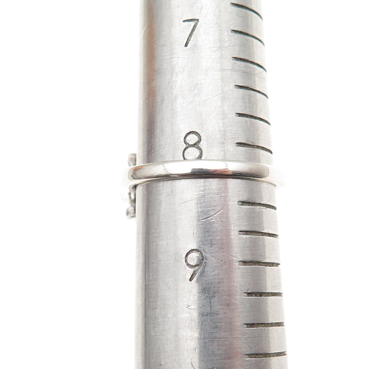 DEE BERKLE Sterling Silver Vintage Real Sapphire & White Topaz Ring Size 8.25