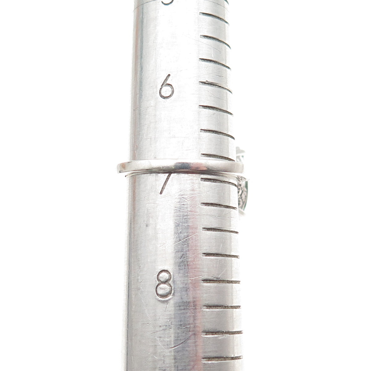 925 Sterling Silver Real Cushion-Cut Green Amethyst Ring Size 7