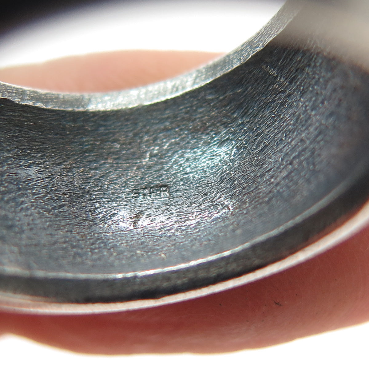 925 Sterling Silver Vintage Cigar Band Oxidized Ring Size 5.75