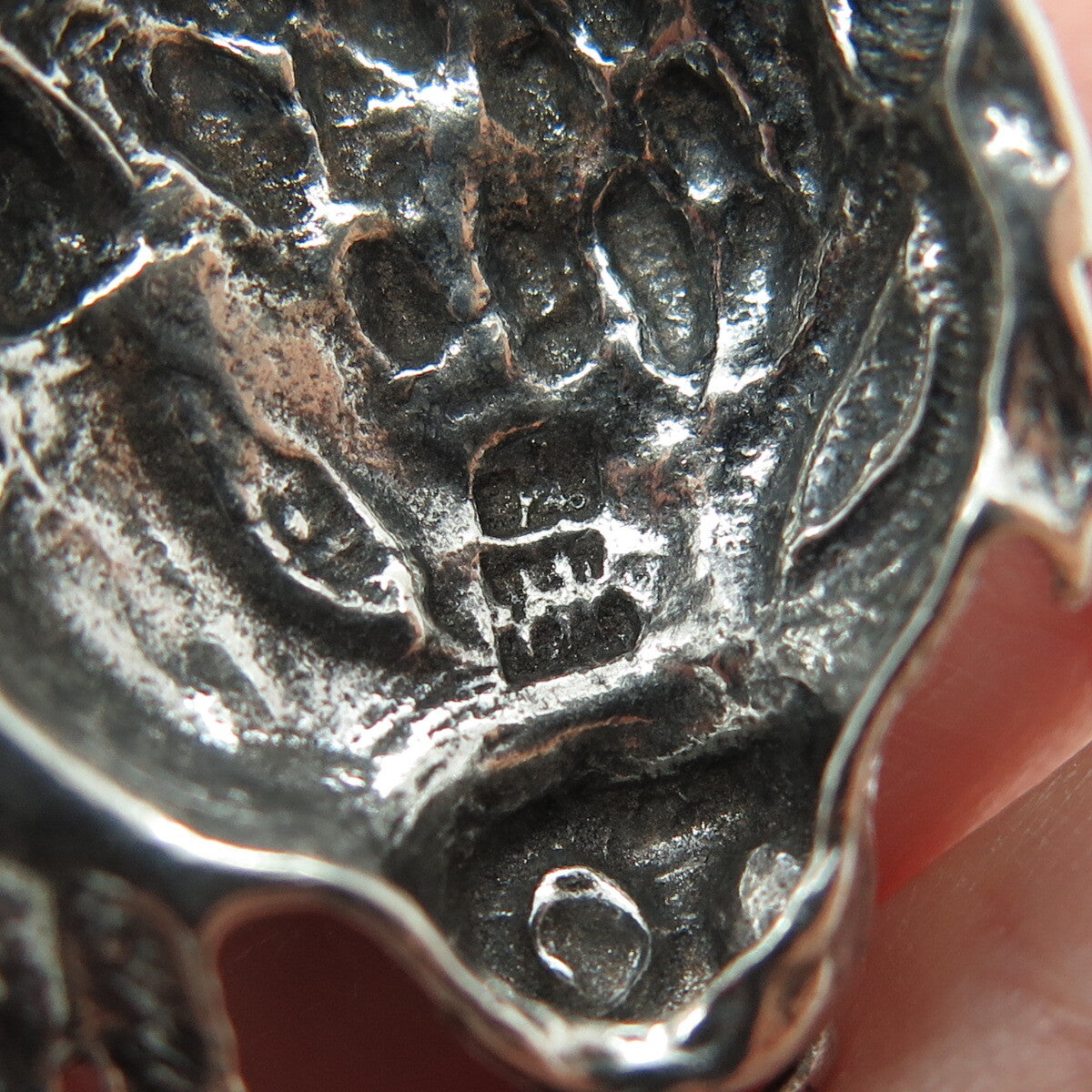 925 Sterling Silver Vintage Bull's Head Oxidized Pendant