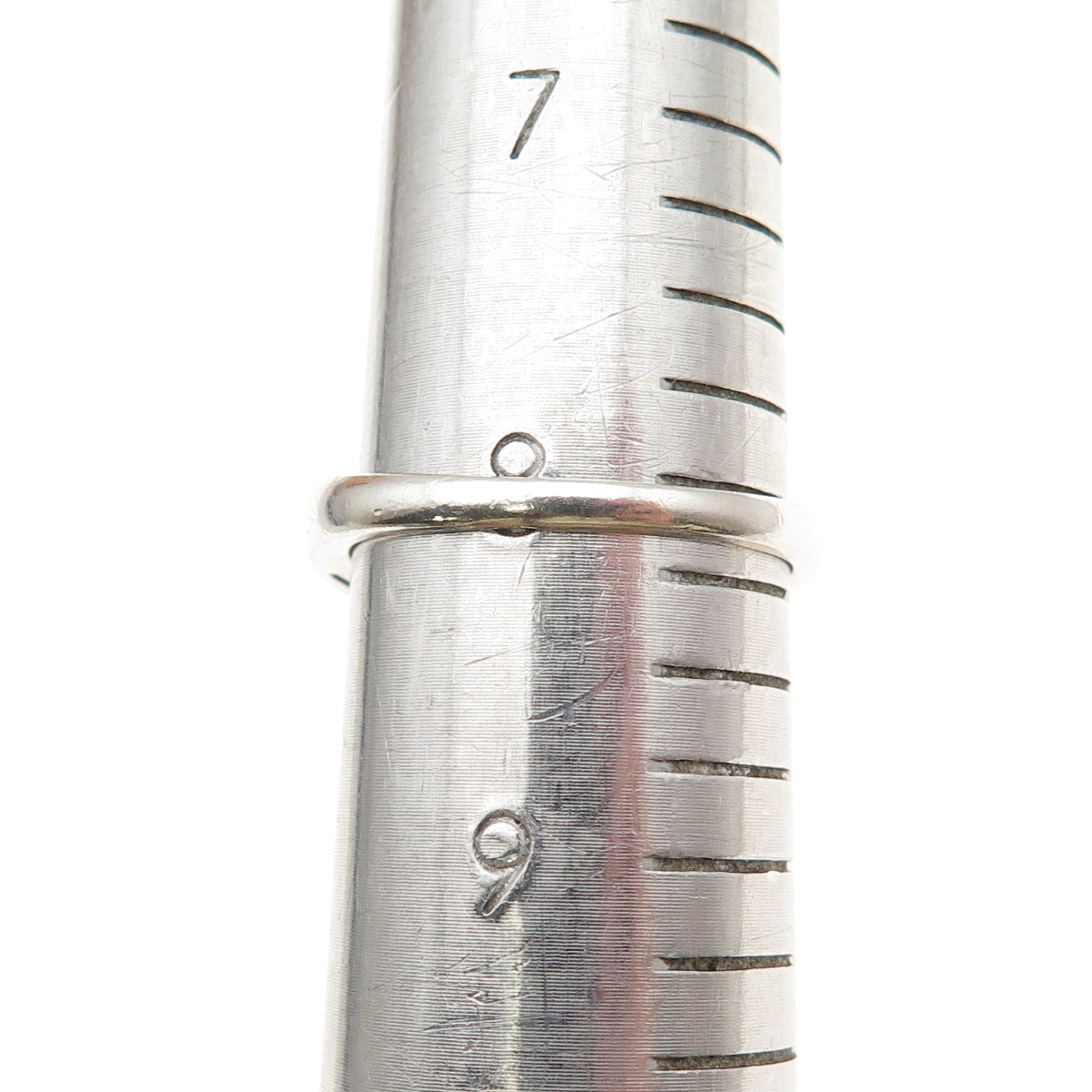 925 Sterling Silver Vintage Real Oval-Cut Red Garnet Ring Size 8.25