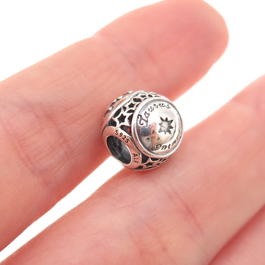 Pandora 925 Sterling Silver Taurus Zodiac Sign Slide Bead Charm