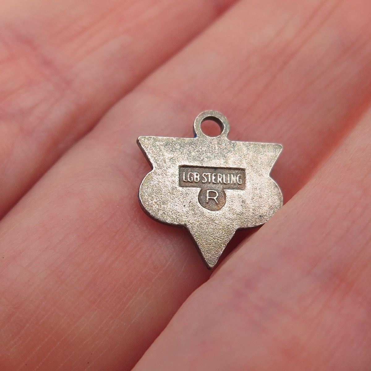 L.G. Balfour 925 Sterling Silver Vintage Enamel Y-Teen Mini Charm Pendant