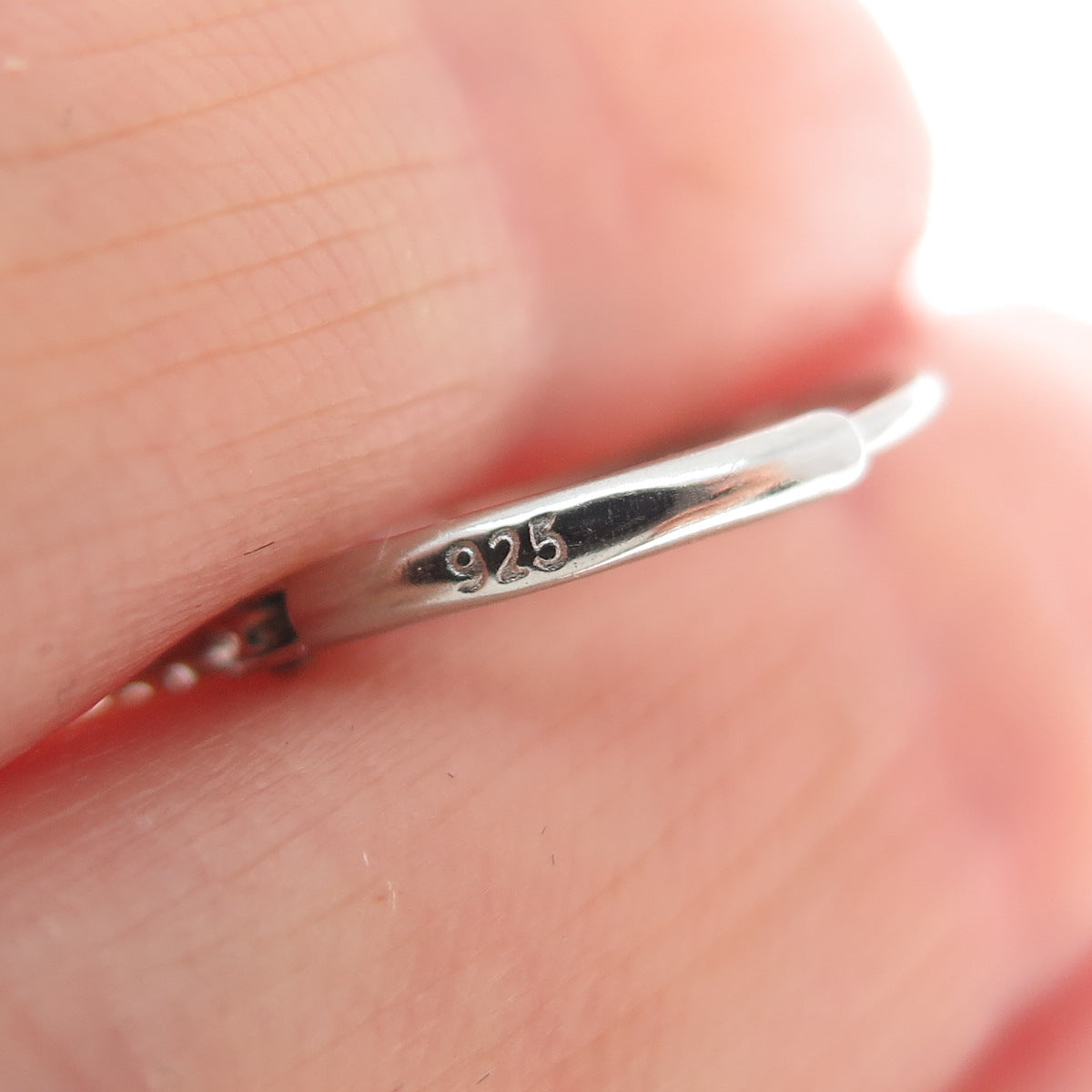 925 Sterling Silver Blue Oval-Cut & White Round-Cut Shaped C Z Dangle Earrings