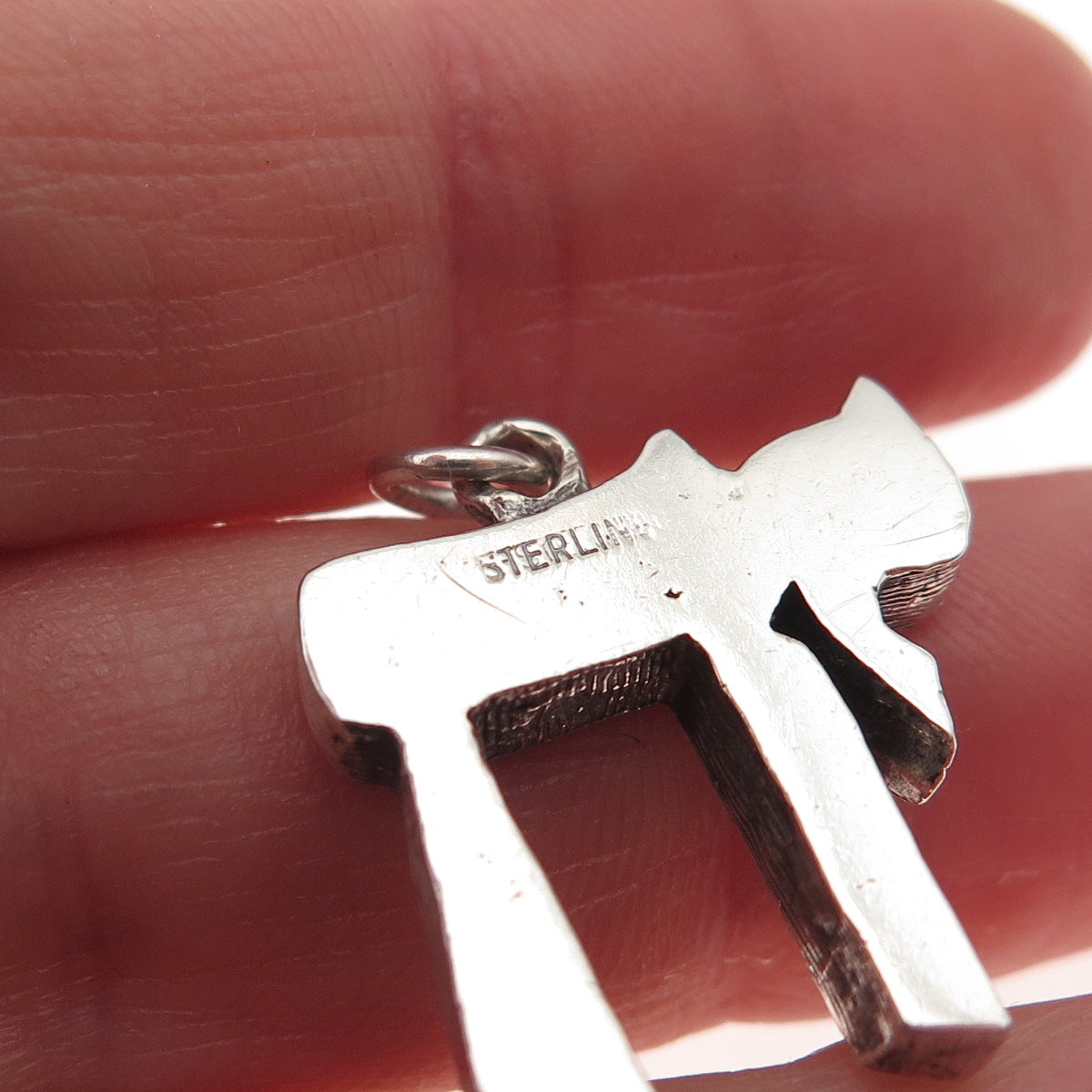 925 Sterling Silver Vintage Chai Judaica Mini Charm Pendant