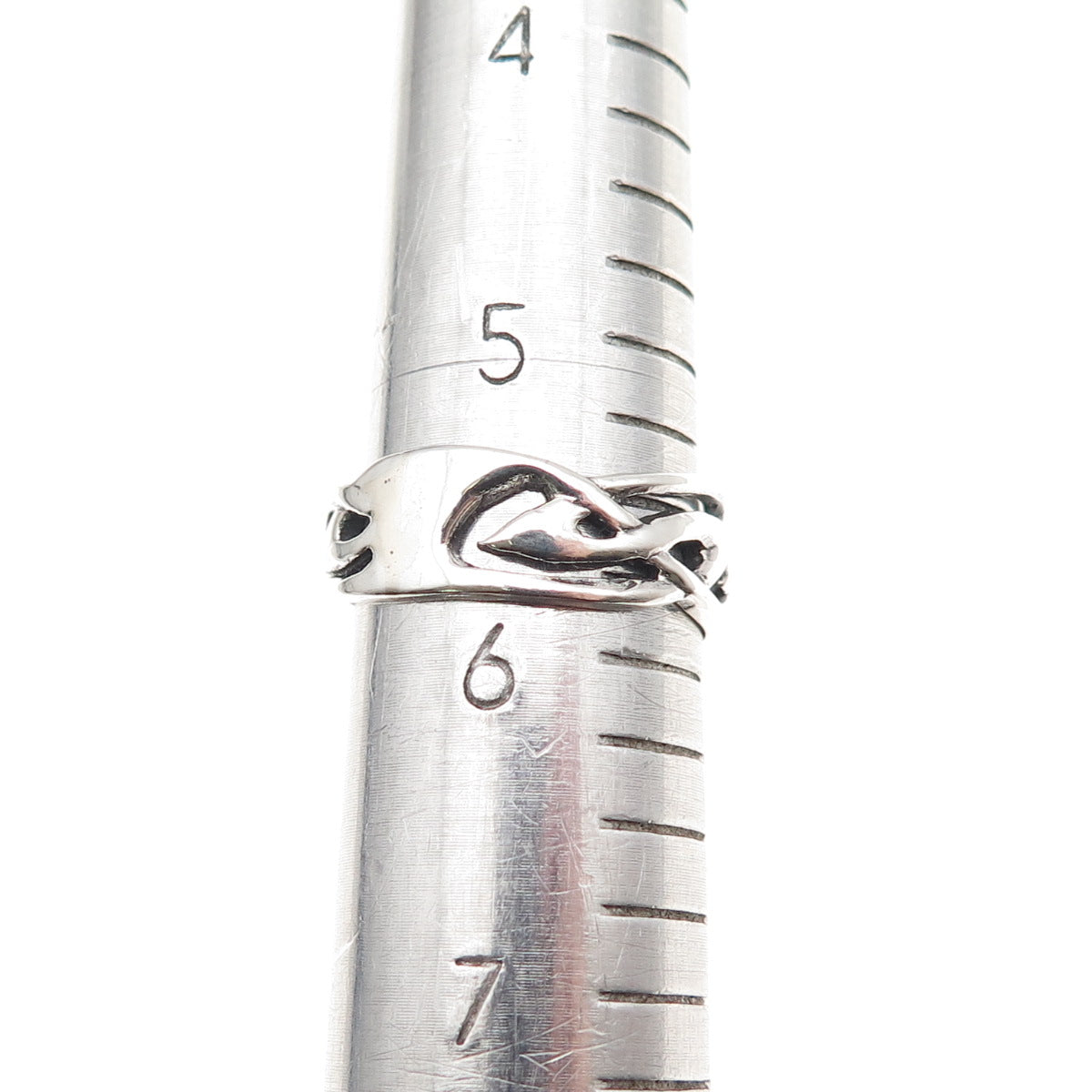 Sidney Evan 925 Sterling Silver Vintage Celtic Oxidized Band Ring Size 5.75