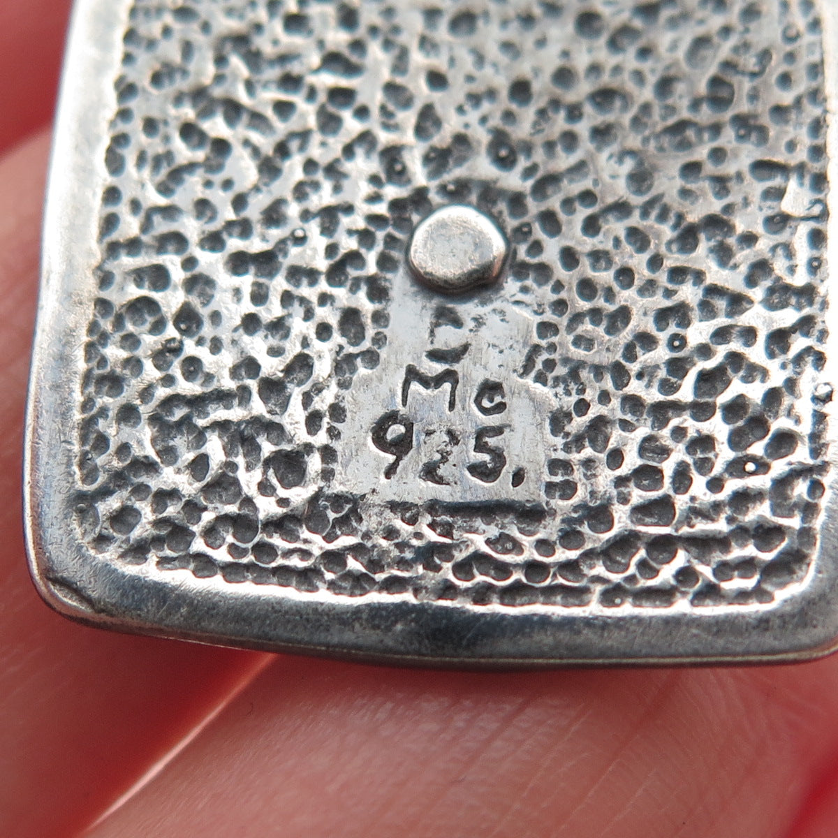 MC Silver Designs 925 Sterling Vintage Real Turquoise Floral Oxidized Earrings