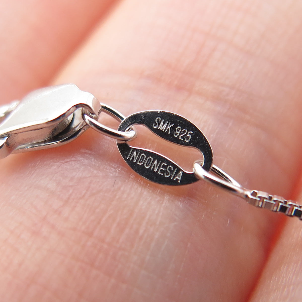 925 Sterling Silver Real Round-Cut Diamond & Ruby Heart Box Chain Necklace 18"