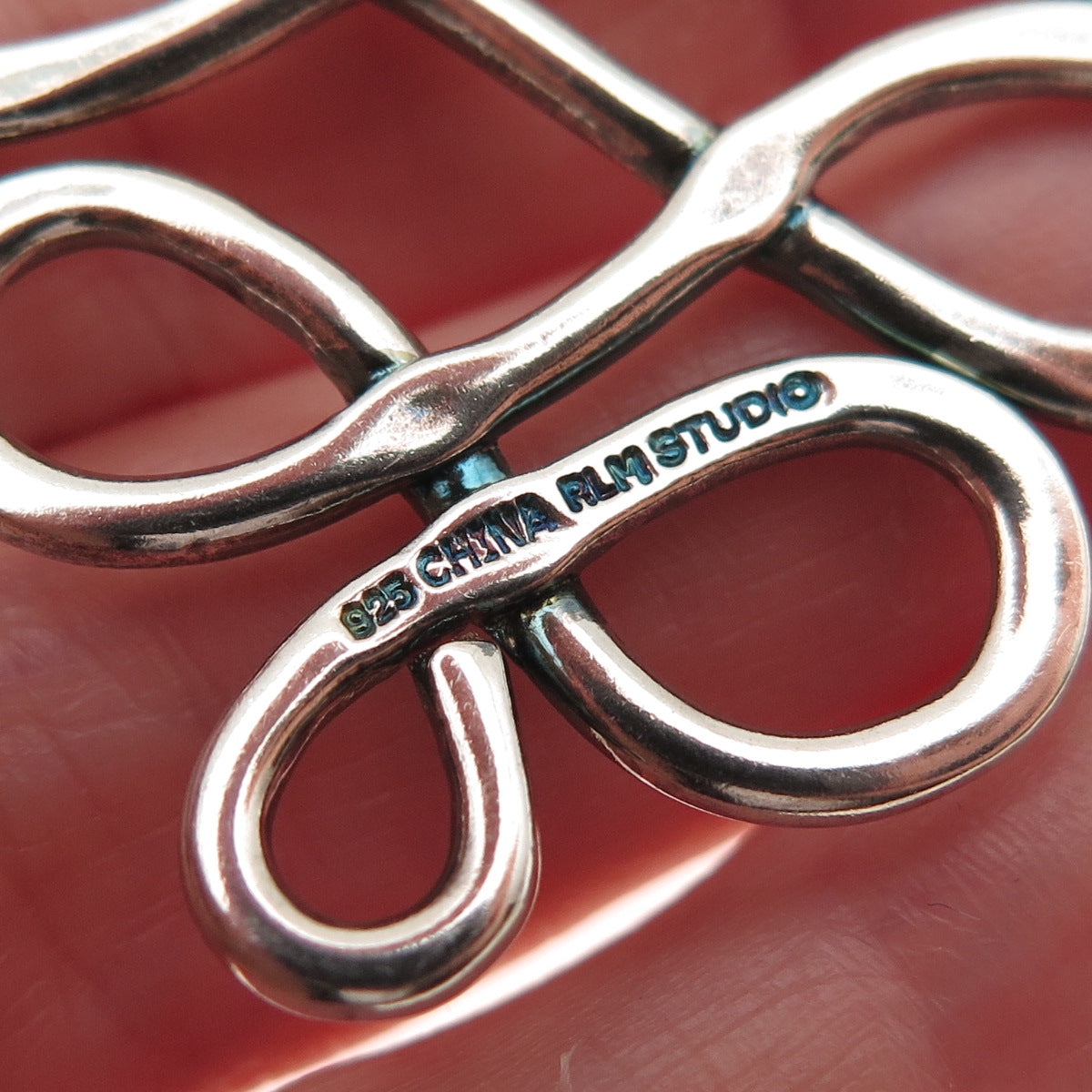 Robert Lee Morris 925 Sterling Silver Vintage Infinity Swirl Pendant