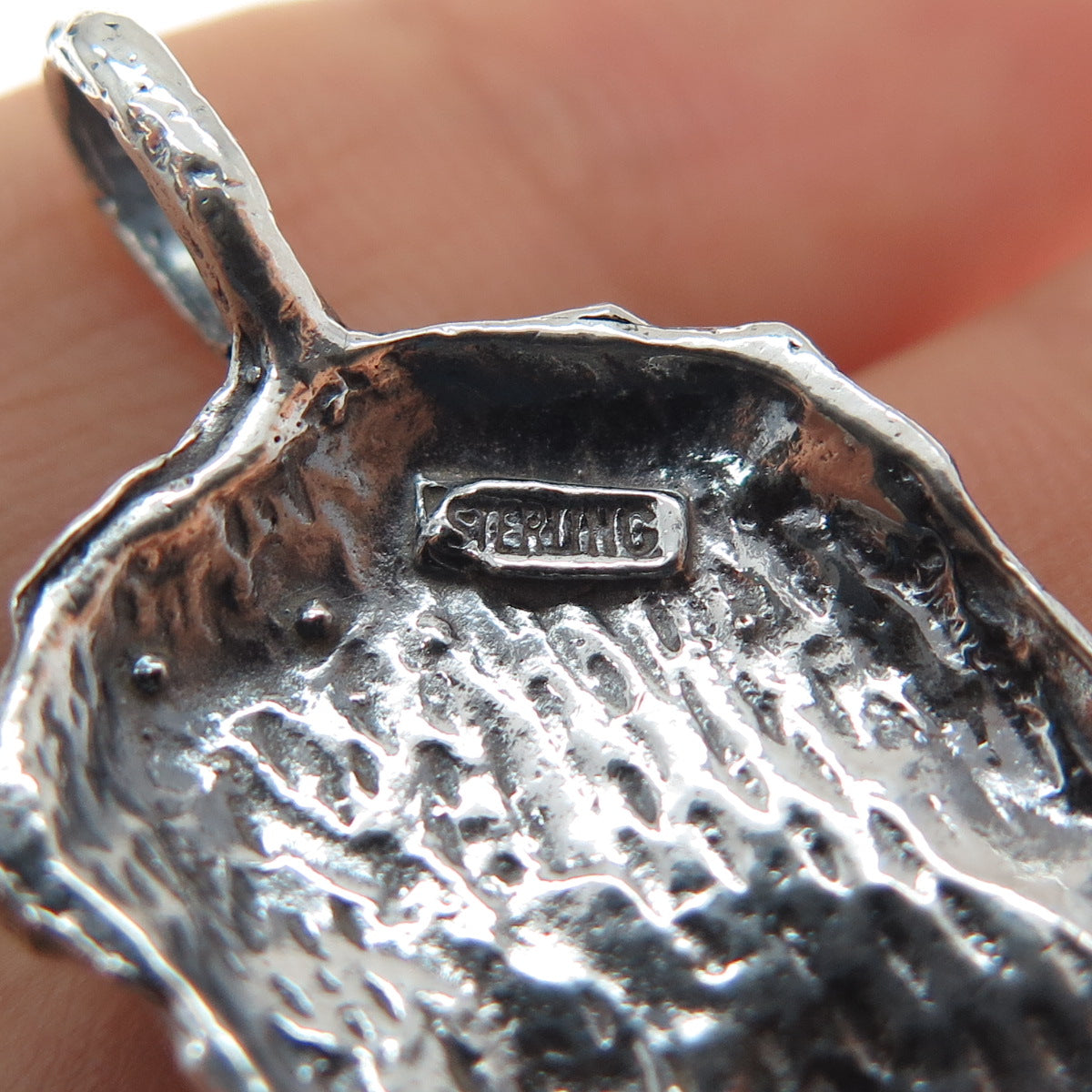 925 Sterling Silver Vintage Jesus Religious Oxidized Charm Pendant