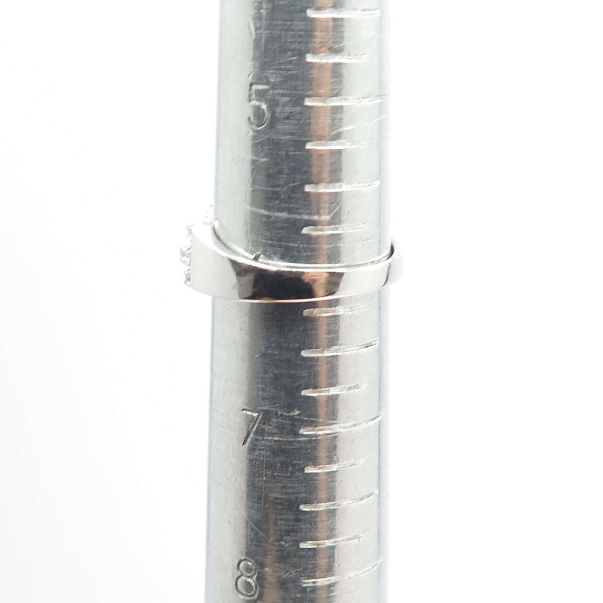 925 Sterling Silver Pave C Z Wavy Ring Size 6.25