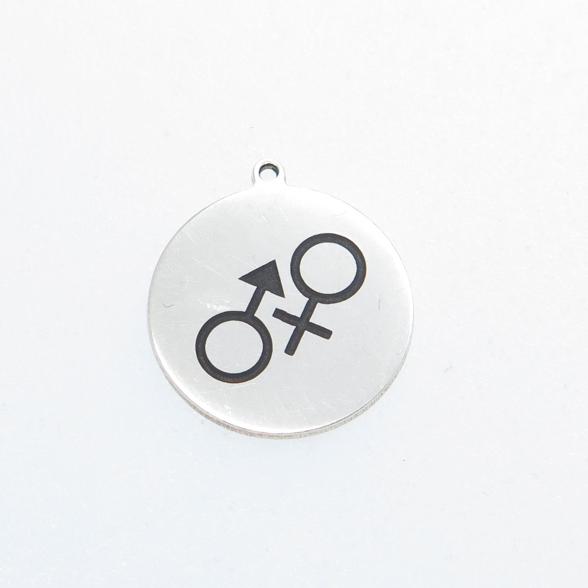 TOKEMOTI 925 Sterling Silver Enamel Male & Female Sign Minimalist Charm Pendant